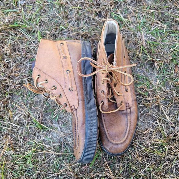 Polo By Ralph Lauren Delmont Ankle Leather Boots Mens Size 9.5